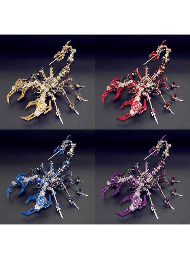 Steel Warcraft 3D Metal Jigsaw Puzzle Assembled Model Stall Adult Children Handmade DIY Gift Educational Toys-Color:Green Scorpion Diy - Image 3